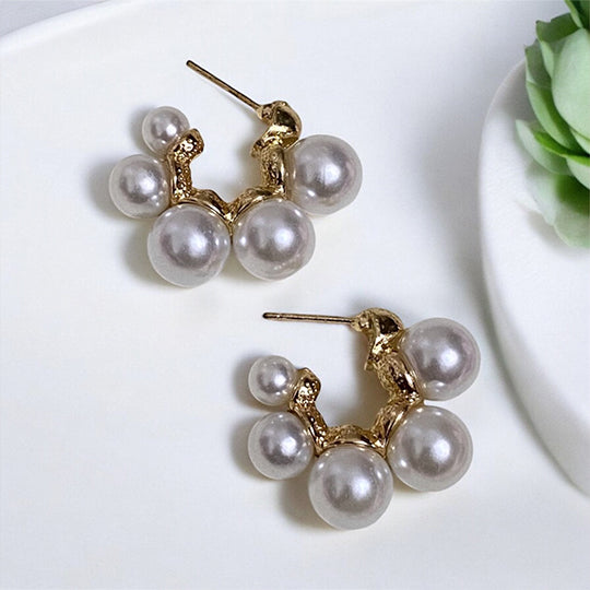Korean Princess Western Elite Pearl Hoops